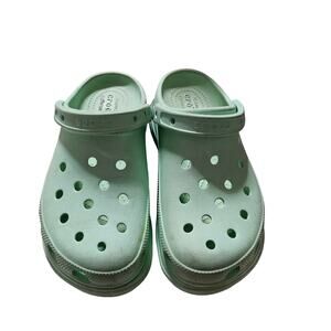 Classic Perforated Rubber Clogs - mint Green sz 7 w